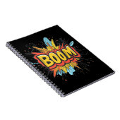 Carnet Mot de couleurs graphiques comiques boom. (Côté Droit)