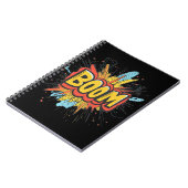 Carnet Mot de couleurs graphiques comiques boom. (Côté gauche)