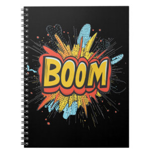 Carnet Mot de couleurs graphiques comiques boom.