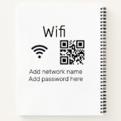 Carnet Mot de passe Wifi signer ajouter le code Q R ici d (Dos)