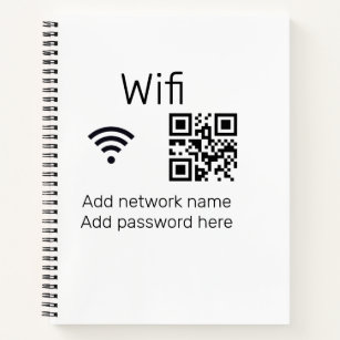 Carnet Mot de passe Wifi signer ajouter le code Q R ici d