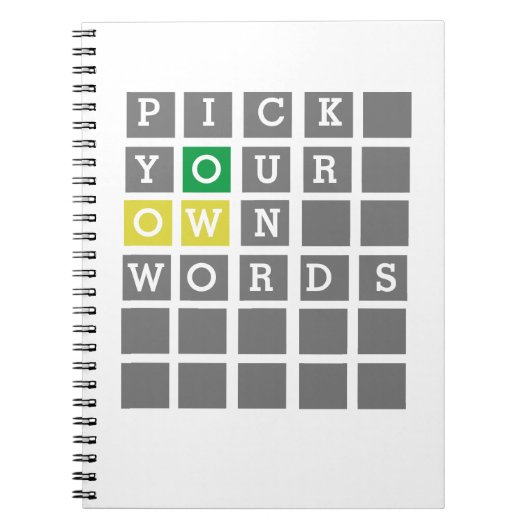 Carnet Mot personnalisé (Devant)