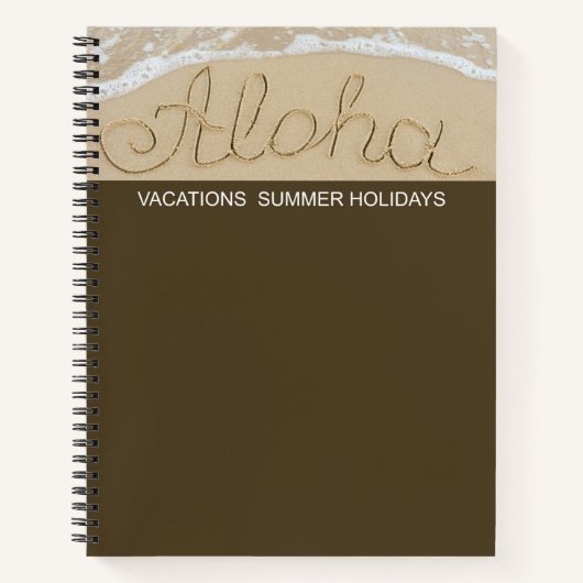 Carnet Mot sable Aloha (Devant)