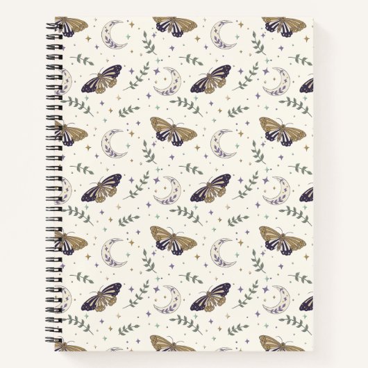 Carnet Moth and Moon Spiral Notebook 8.5"x11" (Devant)