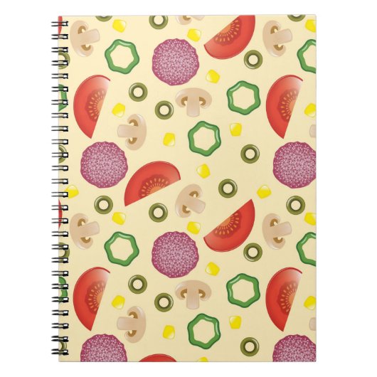 Carnet Motif 2 de pizza (Devant)