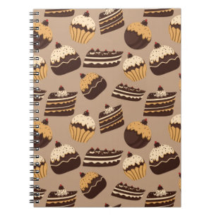 Carnet Motif 3 de chocolat et de pâtisseries