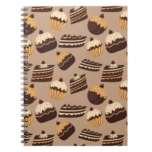 Carnet Motif 3 de chocolat et de pâtisseries (Devant)