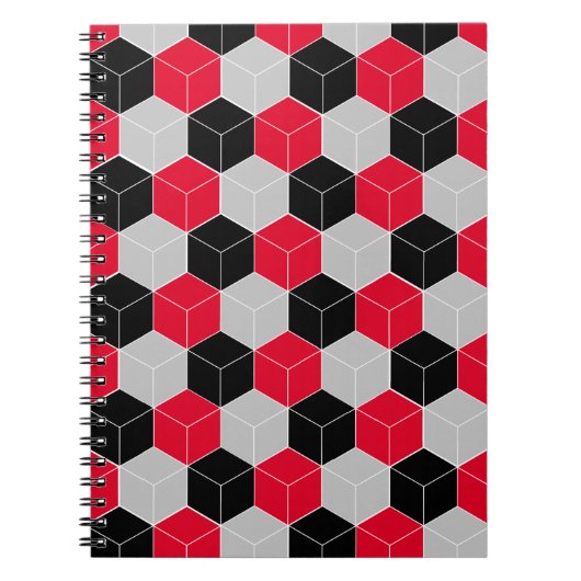 Carnet Motif 3d cube (Devant)