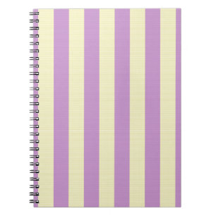 Carnet Motif à bandes violettes et jaunes