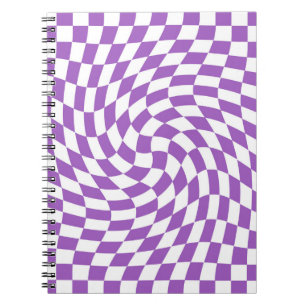 Carnet Motif à carreaux à damier à carreaux violets et bl