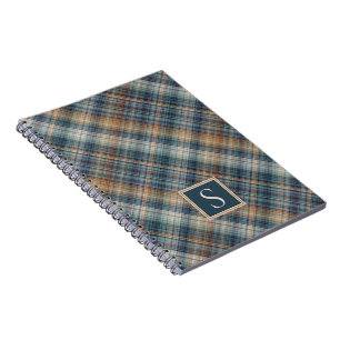 Carnet Motif à carreaux Gingham bleu sarcelle foncé perso