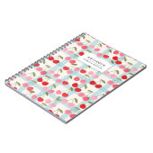 Carnet Motif à carreaux gingham cerise en rouge et rose (Côté gauche)