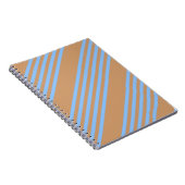 Carnet Motif à cinq bandes bleu et brun (Côté Droit)