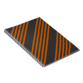 Carnet Motif à cinq bandes Burnt orange et charbon de boi (Côté Droit)