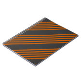 Carnet Motif à cinq bandes Burnt orange et charbon de boi (Côté gauche)