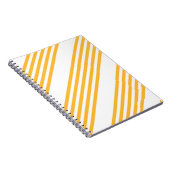 Carnet Motif à cinq bandes jaune et blanc ensoleillé (Côté Droit)