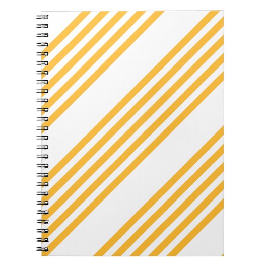 Carnet Motif à cinq bandes jaune et blanc ensoleillé (Devant)