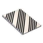 Carnet Motif à cinq bandes noir et beige (Côté Droit)