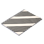 Carnet Motif à cinq bandes noir et beige (Côté gauche)