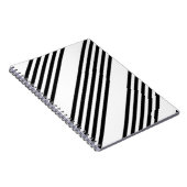 Carnet Motif à cinq bandes noir et blanc (Côté Droit)