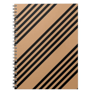 Carnet Motif à cinq bandes noir et brun