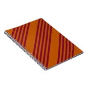 Carnet Motif à cinq bandes rouge Bourgogne et orange brûl (Côté Droit)