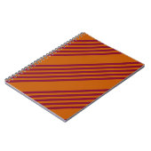 Carnet Motif à cinq bandes rouge Bourgogne et orange brûl (Côté gauche)