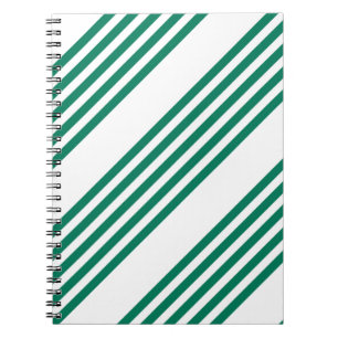 Carnet Motif à cinq bandes vert et blanc de la forêt