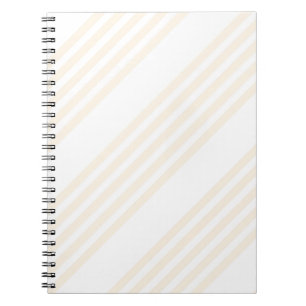 Carnet Motif à cinq rayures beige et blanc