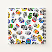 Carnet Motif à code barre pour fruits personnalisés (Dos)