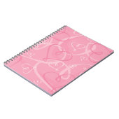 Carnet Motif à coeur rose (Côté gauche)