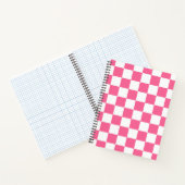 Carnet Motif À damiers chèque rose blanc (Intérieur)