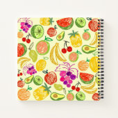 Carnet Motif à doodle de fruits assoré (Dos)