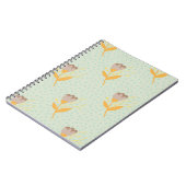 Carnet Motif à doodle fleur folk sans soudure. Main d (Côté gauche)