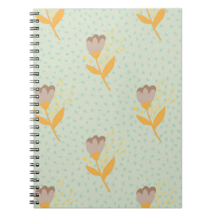 Carnet Motif à doodle fleur folk sans soudure. Main d