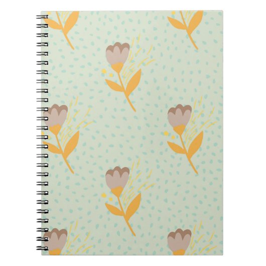 Carnet Motif à doodle fleur folk sans soudure. Main d (Devant)