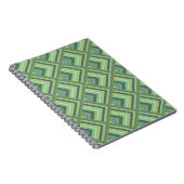 Carnet Motif à échelle à rayures vert olive (Côté Droit)