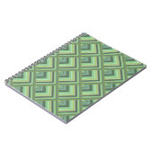 Carnet Motif à échelle à rayures vert olive (Côté gauche)
