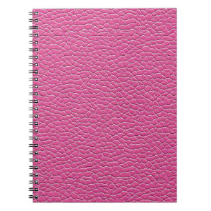 Carnet Motif à effet de cuir rose