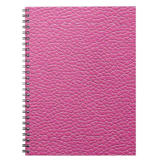 Carnet Motif à effet de cuir rose (Devant)