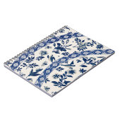 Carnet Motif à fleurs bleues (Côté gauche)