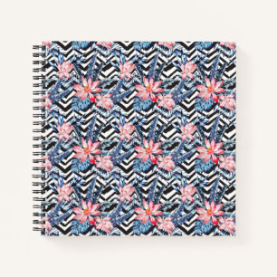 Carnet Motif à fleurs de Lotus tropicaux
