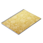 Carnet Motif à fleurs or et blanc (Côté gauche)