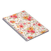 Carnet Motif à fleurs Orange Doodle Garden (Côté Droit)