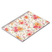 Carnet Motif à fleurs Orange Doodle Garden (Côté gauche)