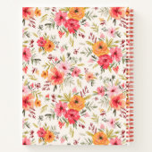 Carnet Motif à fleurs Orange Doodle Garden (Dos)