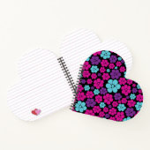 Carnet Motif à fleurs - rose, violet, bleu et noir (Intérieur)