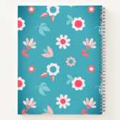 Carnet motif à fleurs simples (Dos)
