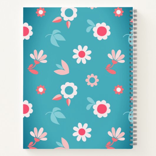Carnet motif à fleurs simples (Dos)