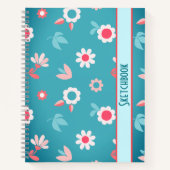 Carnet motif à fleurs simples (Devant)